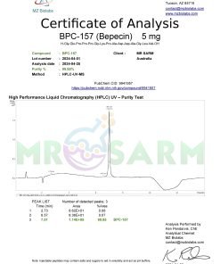 mr sarm australia COA BPC 157 5mg 2024 04 26 page 001