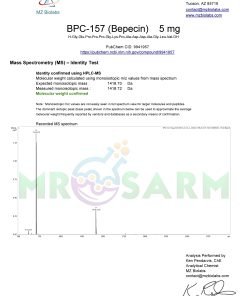 mr sarm australia COA BPC 157 5mg 2024 04 26 page 002