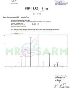 mr sarm australia COA IGF 1 LR3 1mg 2024 04 26 page 002
