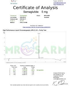 mr sarm australia COA Semaglutide 5mg 2024 04 18 page 001