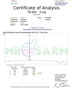 mr sarm australia COA TB 500 5mg 2024 04 26 page 001
