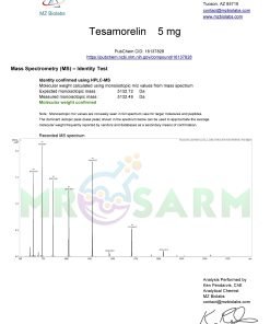 mr sarm australia COA Tesamorelin 5mg 2024 04 26 page 002