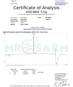 mr sarm australia COA AOD 9604 5mg 2024 10 27 page 001