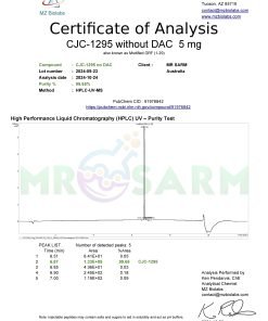 mr sarm australia COA CJC 1295 noDAC 5mg 2024 10 28 page 001