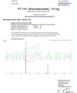 mr sarm australia COA PT 141 10mg 2024 10 27 page 002